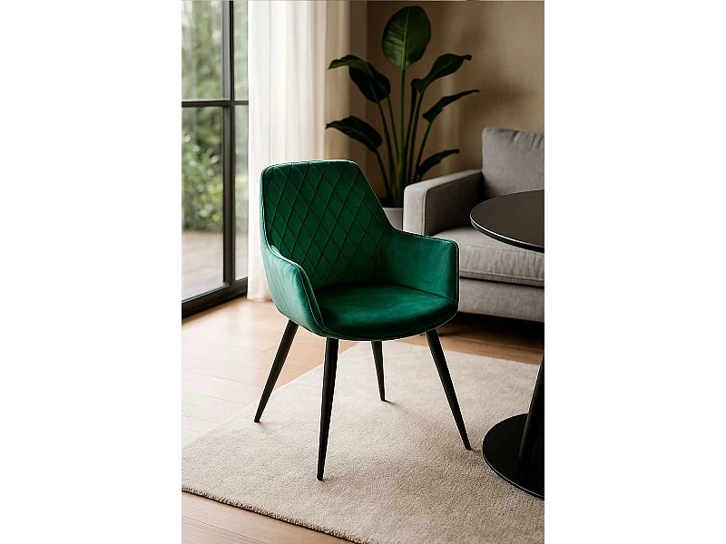 Sillas Comedor - Silla Kres Terciopelo - Verde