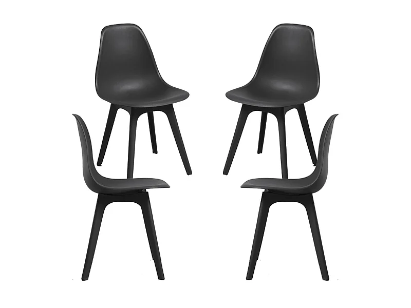 Packs Sillas Comedor - Pack 4 Sillas Kelen Suprym - Negro