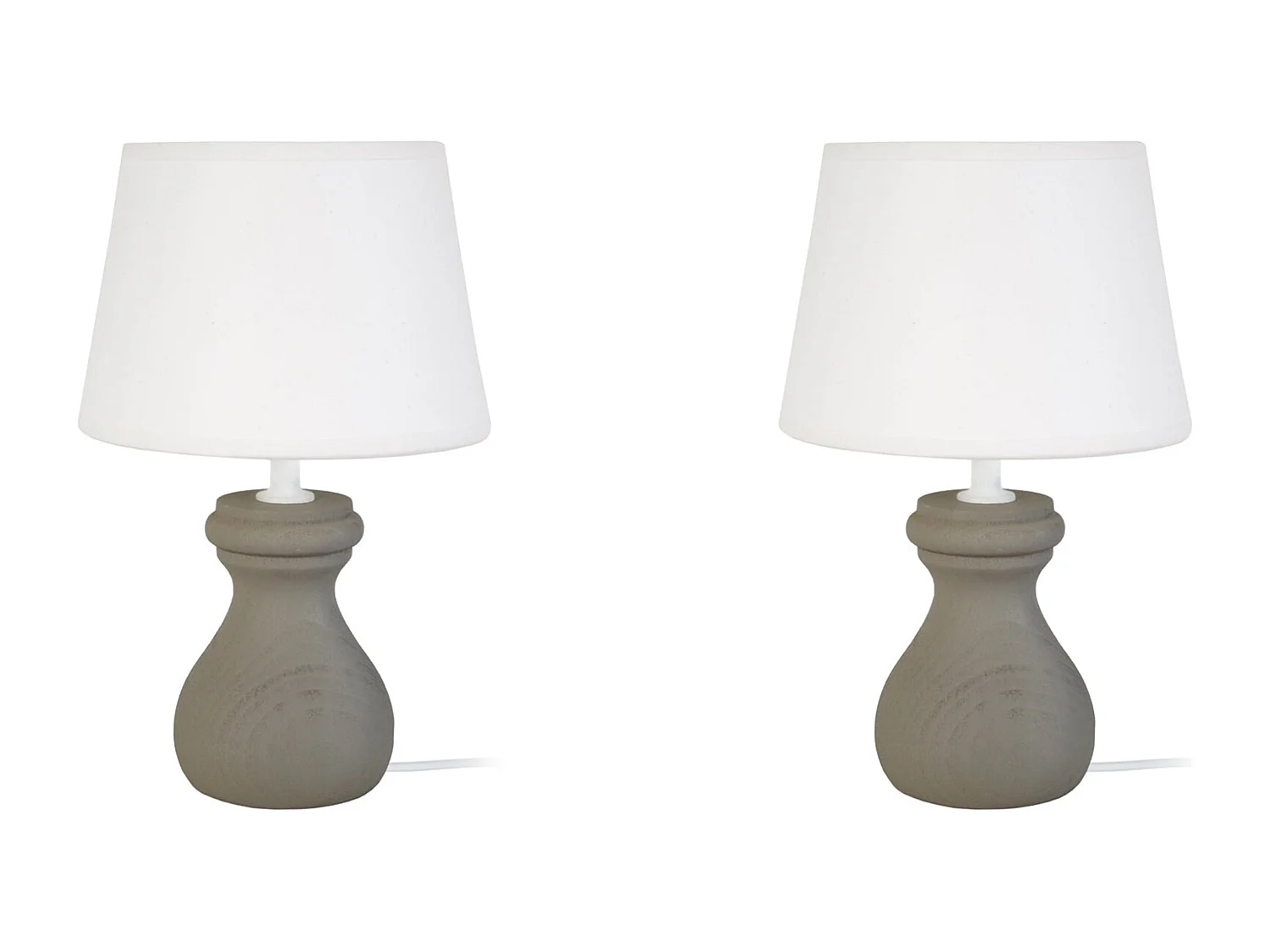 Abajur TOSEL MANON LT2 tecido coluna preto D22 x  H50  cm