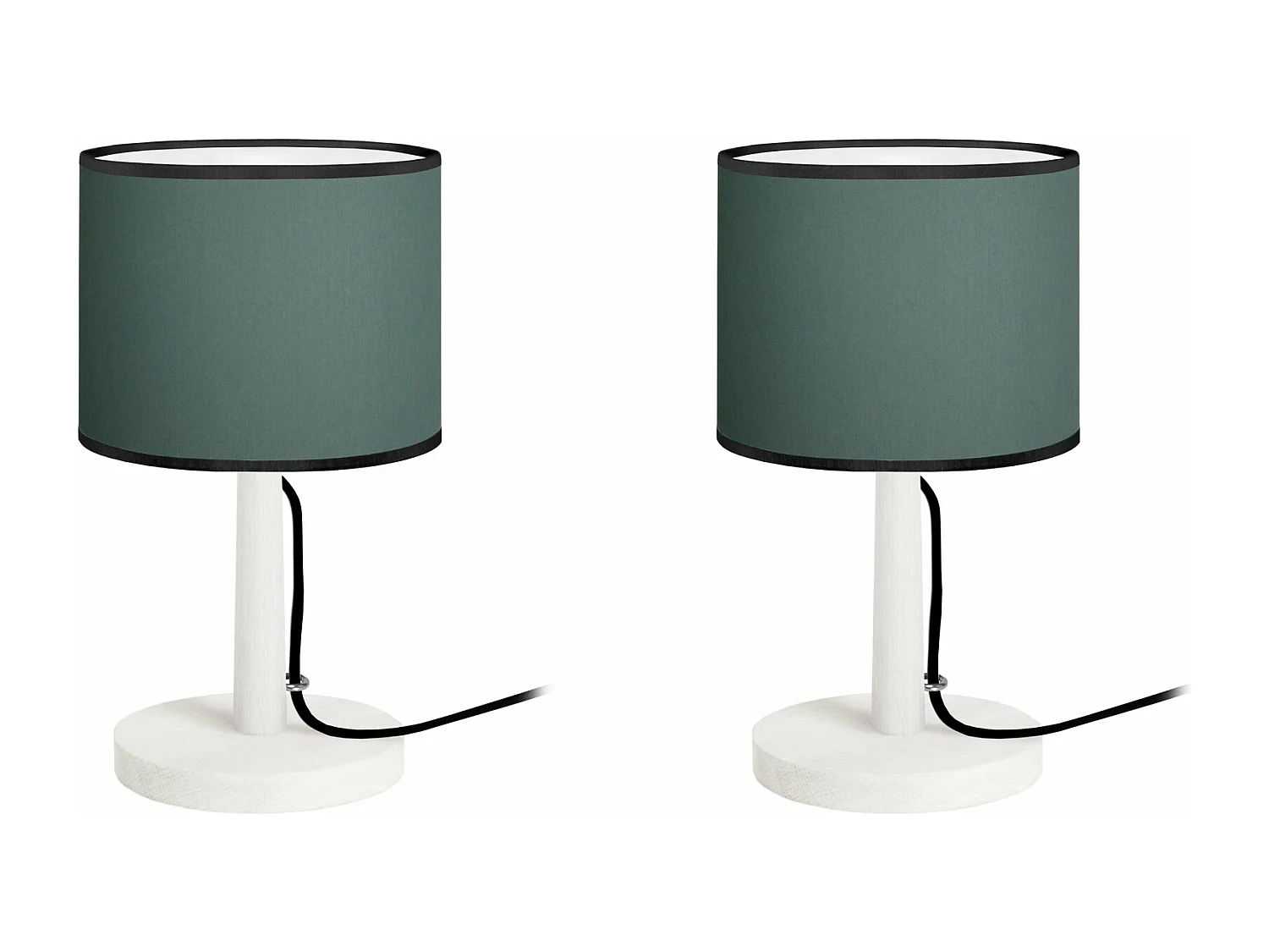 Abajur TOSEL BOIS CONE LT2 lâmpada decorativa cônico cinza D11 x  H18,5  cm