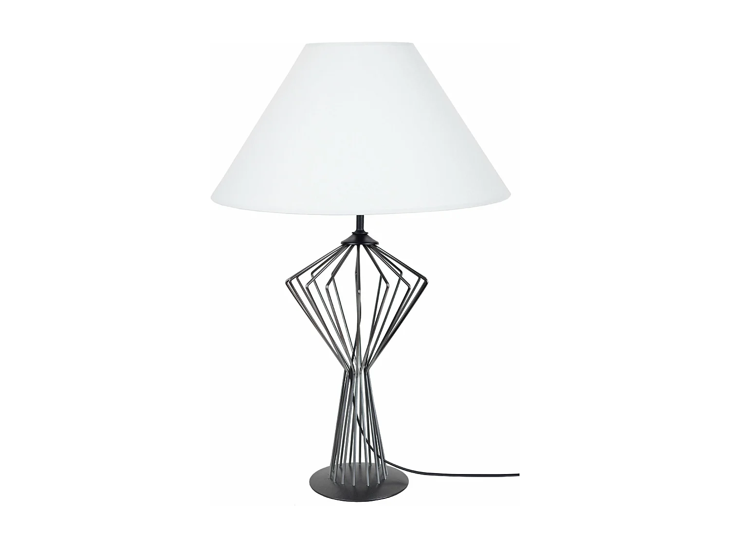 Abajur TOSEL IDUN tecido tripé cilíndrico D30 x  H54  cm