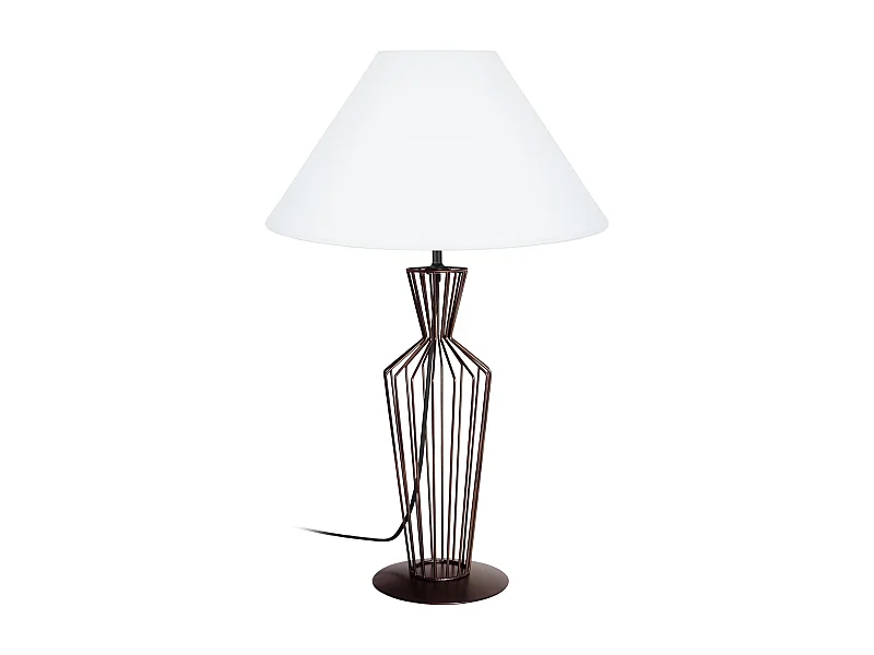Lampe de salon filaire métal  bronze,blanc 64 cm.