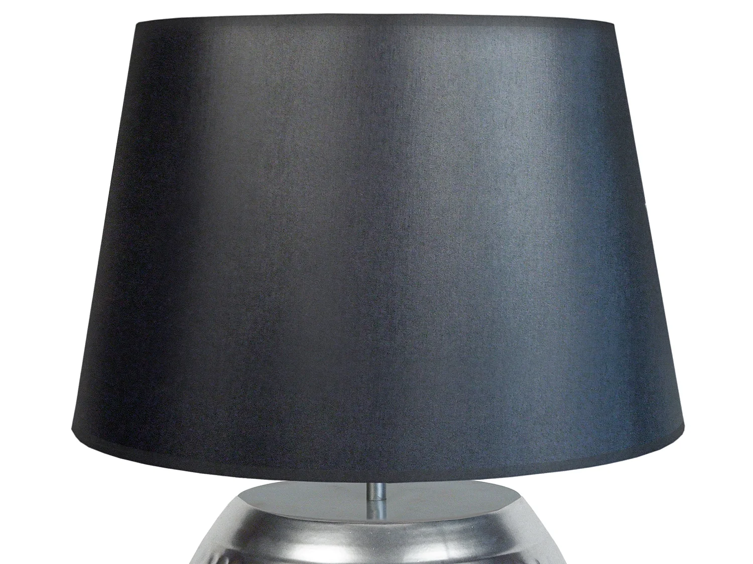 Lampada da tavolo globo metallo cromo CALCUTA nero D'40cm