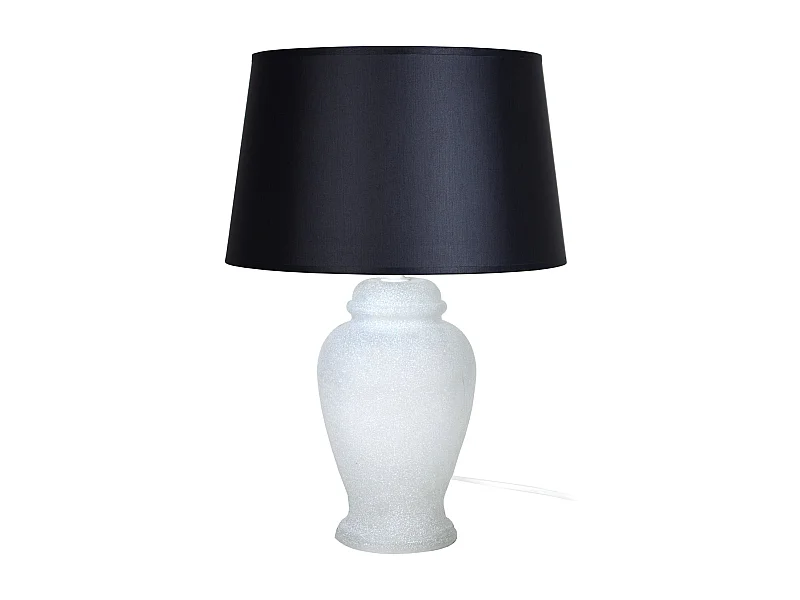 Lámpara de Mesa  TOSEL ,vidrio,Blanco  ,A42xD30xP30 cm