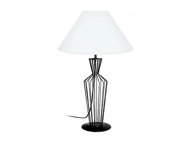 Candeeiro de mesa TOSEL TACKS tecido certo cru D22 x  H10  cm