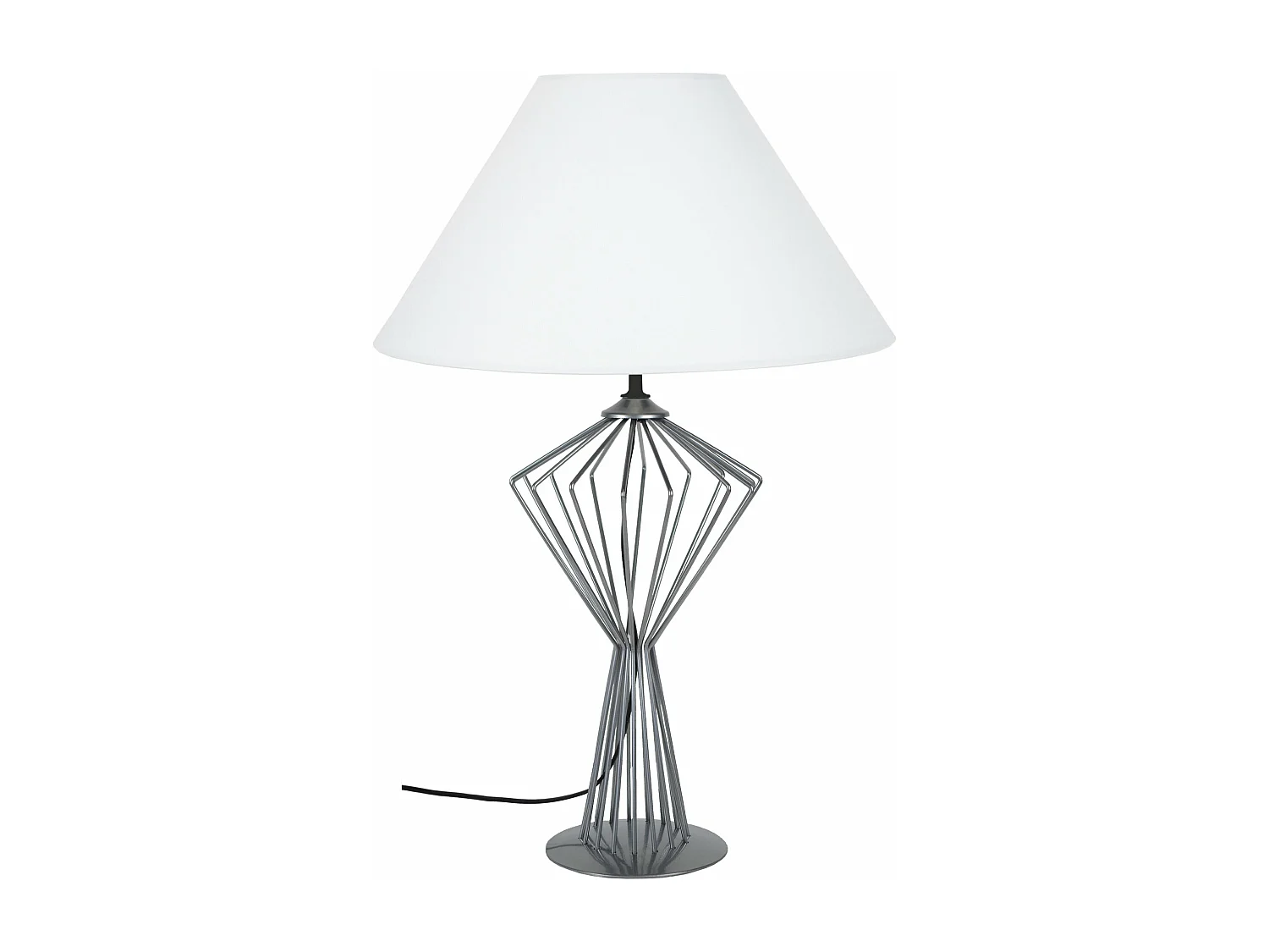 Lampe de salon filaire métal  aluminium,blanc 68 cm.