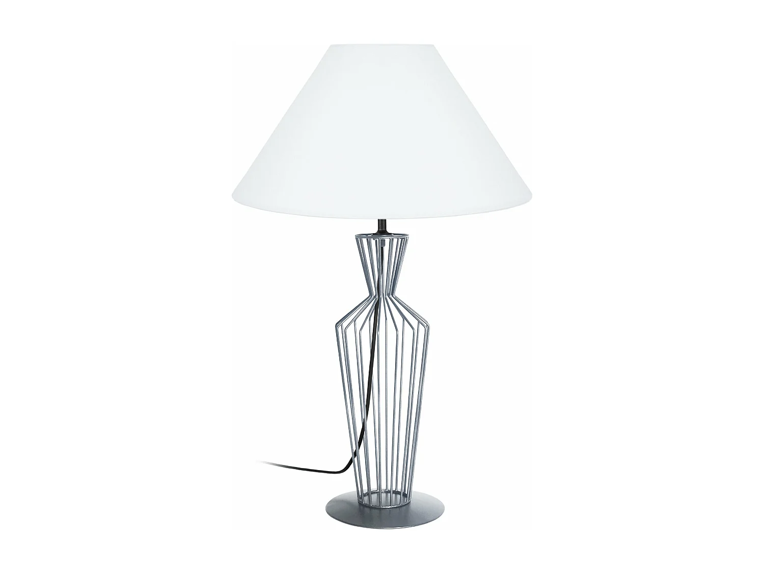 Lampe de salon filaire métal  aluminium,blanc 64 cm.