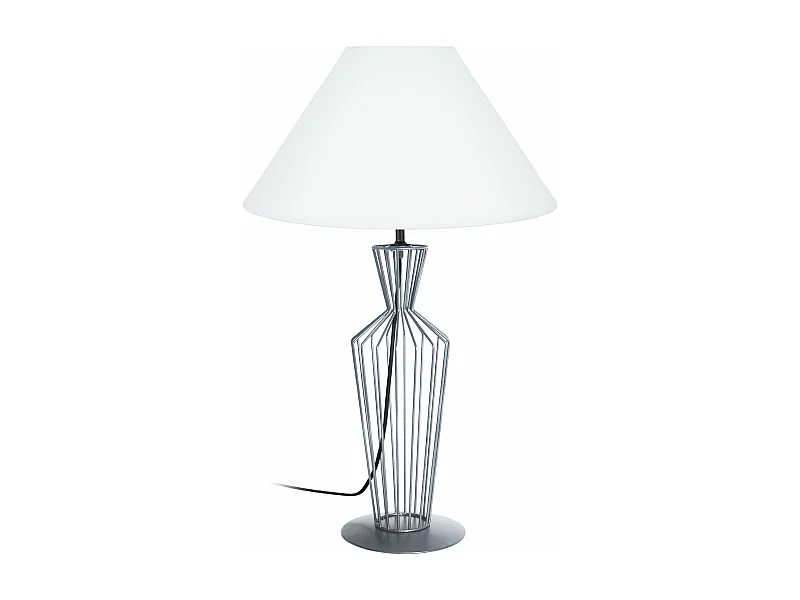 Lampe de salon filaire métal  aluminium,blanc 64 cm.