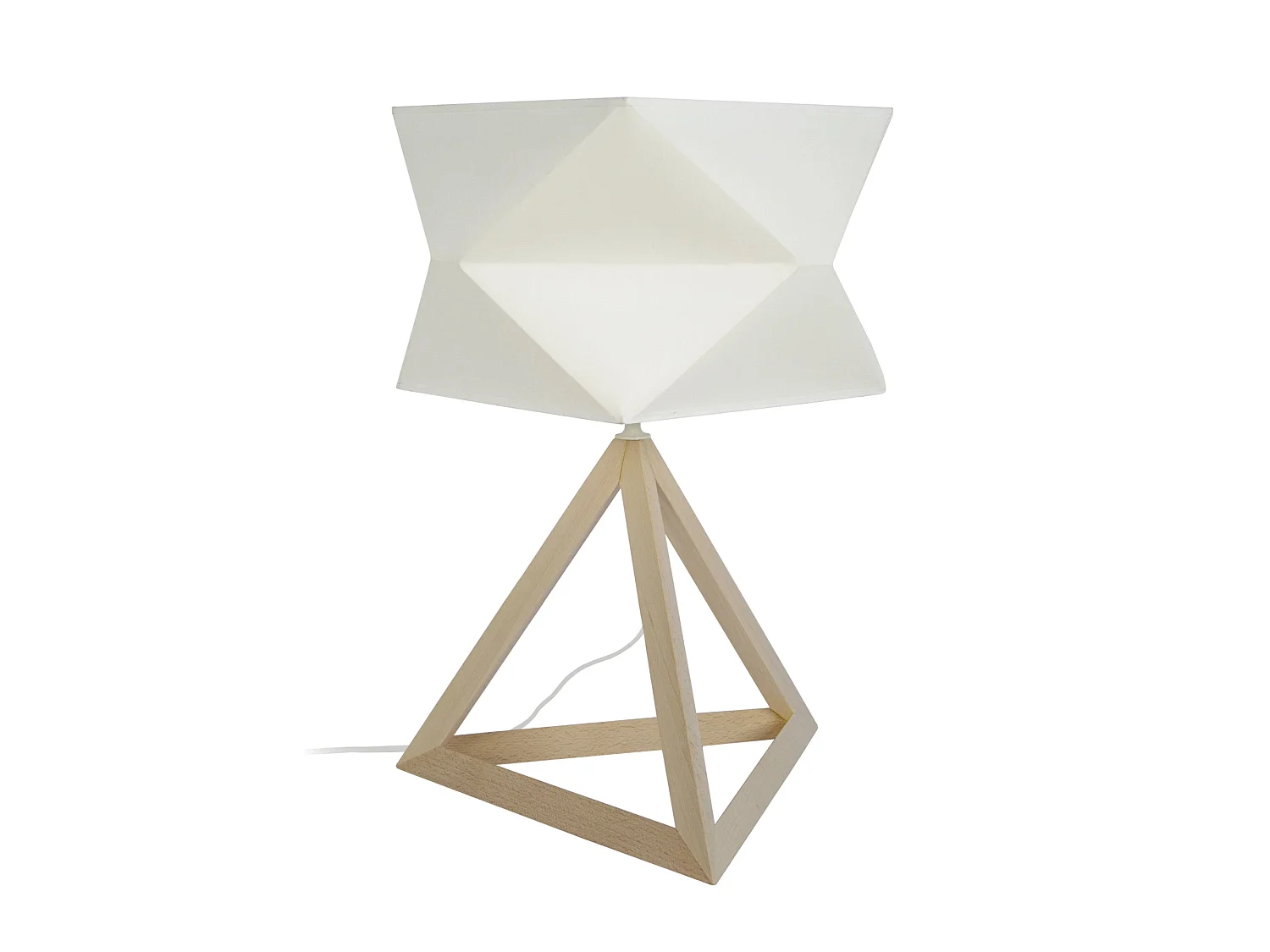 Abajur TOSEL BOIS CONE lâmpada decorativa cônico escuro D11 x  H18,5  cm