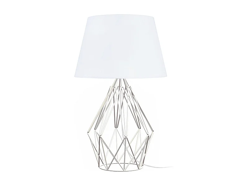 Lámpara de Mesa  TOSEL ,metal,Blanco,A40xD25xP25cm