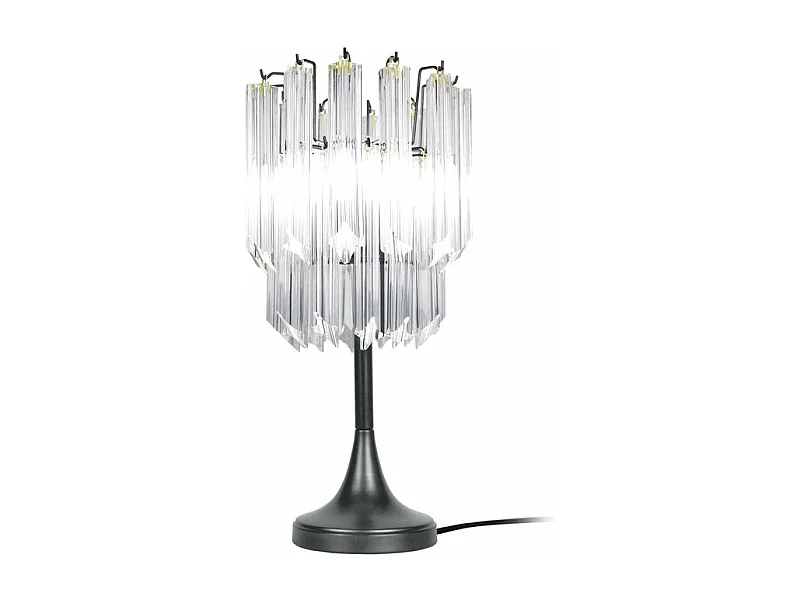 Abajur TOSEL CARDIFF tecido certo branco D25 x  H47  cm