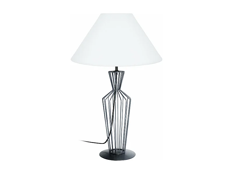 Lampe de salon filaire métal  anthracite,blanc 64 cm.