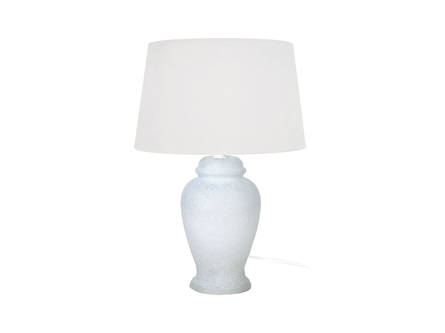 Lampe a Poser TOSEL ,verre,Blanc   ,H42xD30xP30cm
