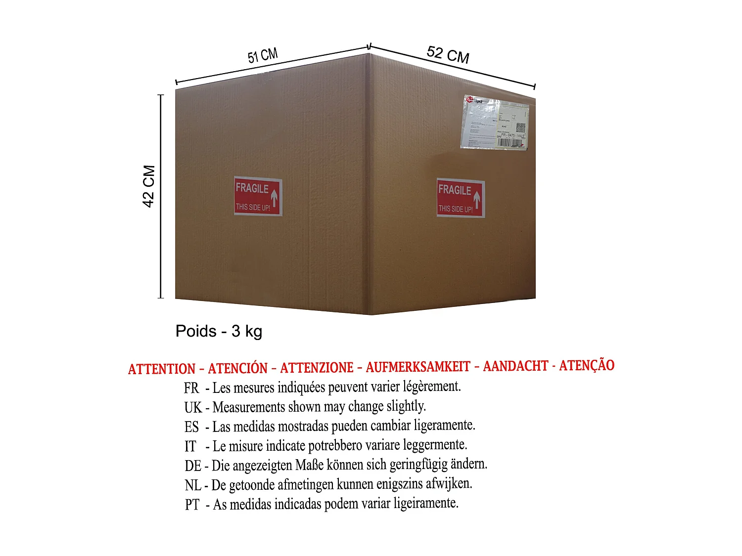 Lámpara de Mesa  TOSEL ,vidrio,Blanco  ,A42xD30xP30cm
