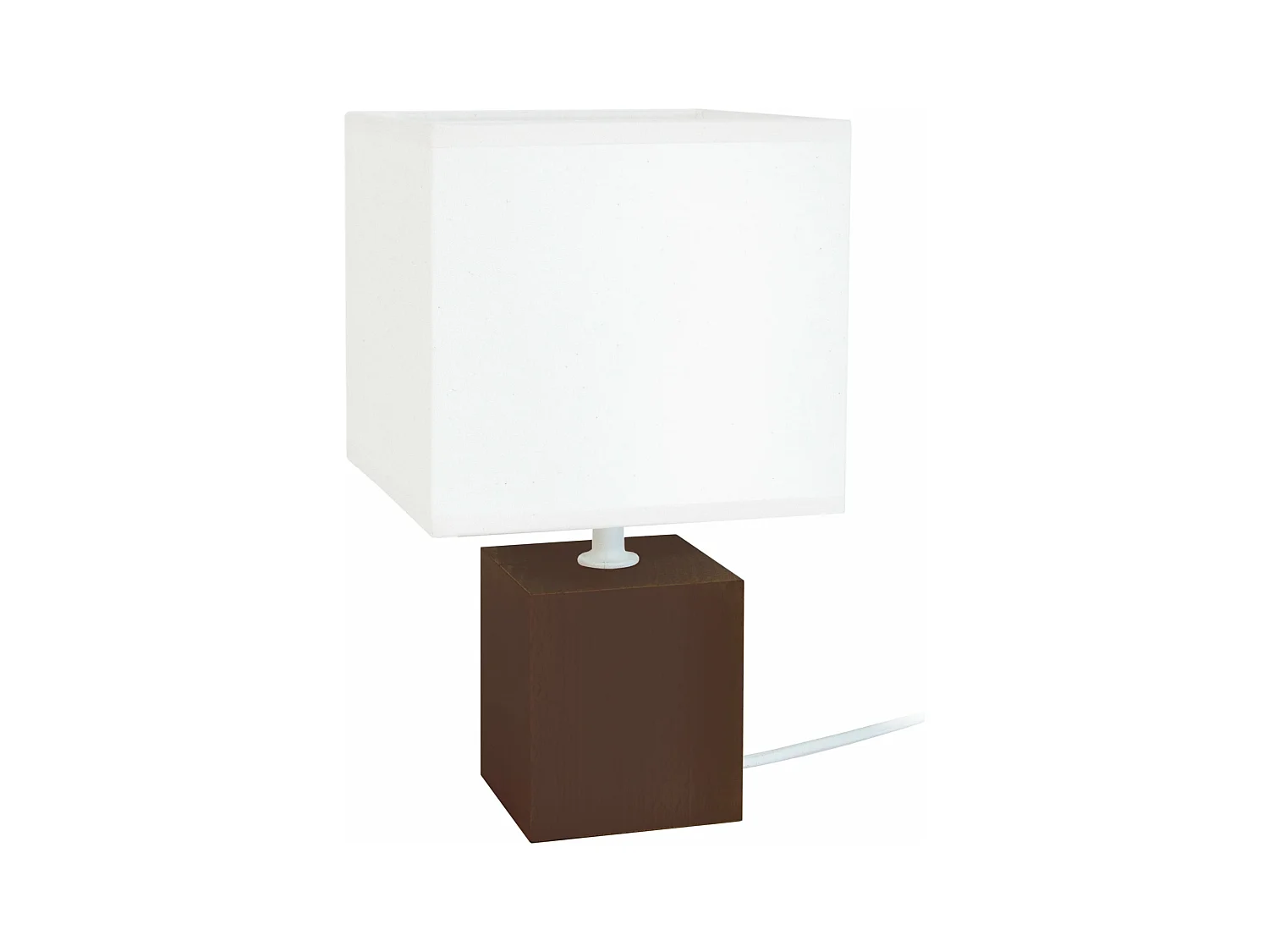 Lampe de chevet carré bois  wangué 30 cm.