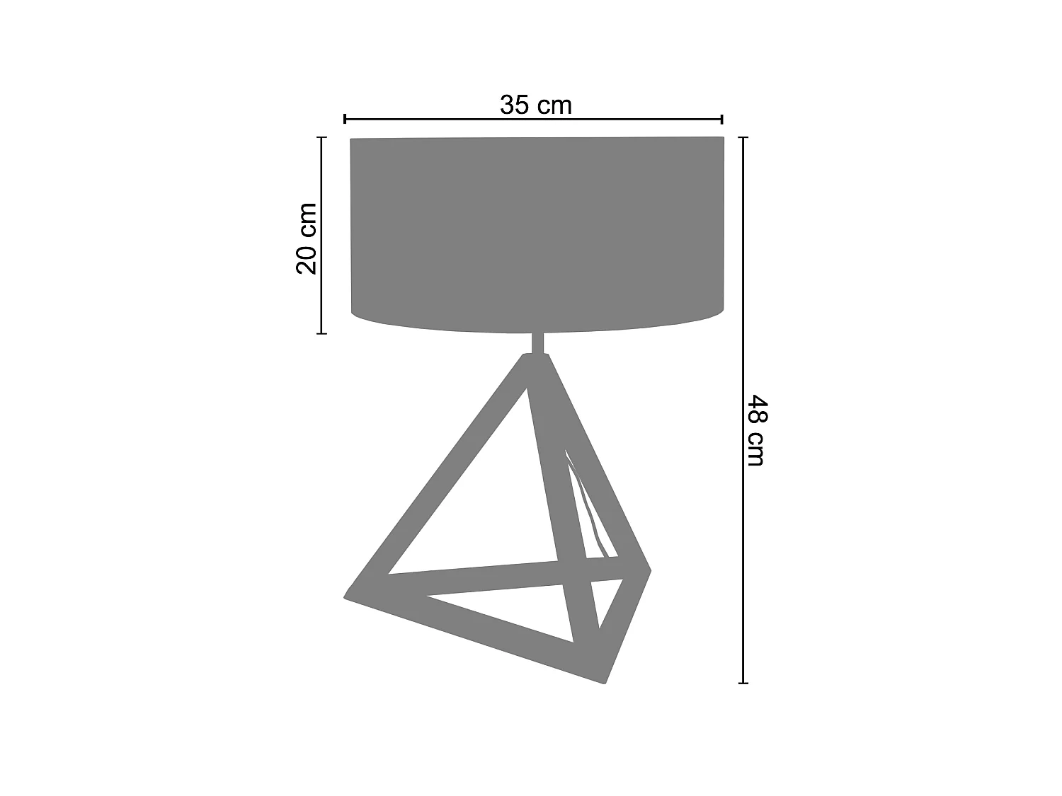 TÉTRAÈDRE 1A - Lampe a poser géométrique bois naturel et blanc