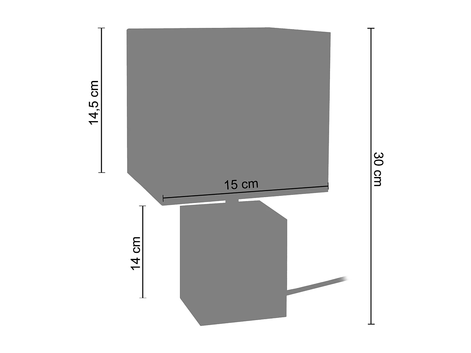 Lámpara de noche TOSEL ,madera,natural,A30xD15xP15cm