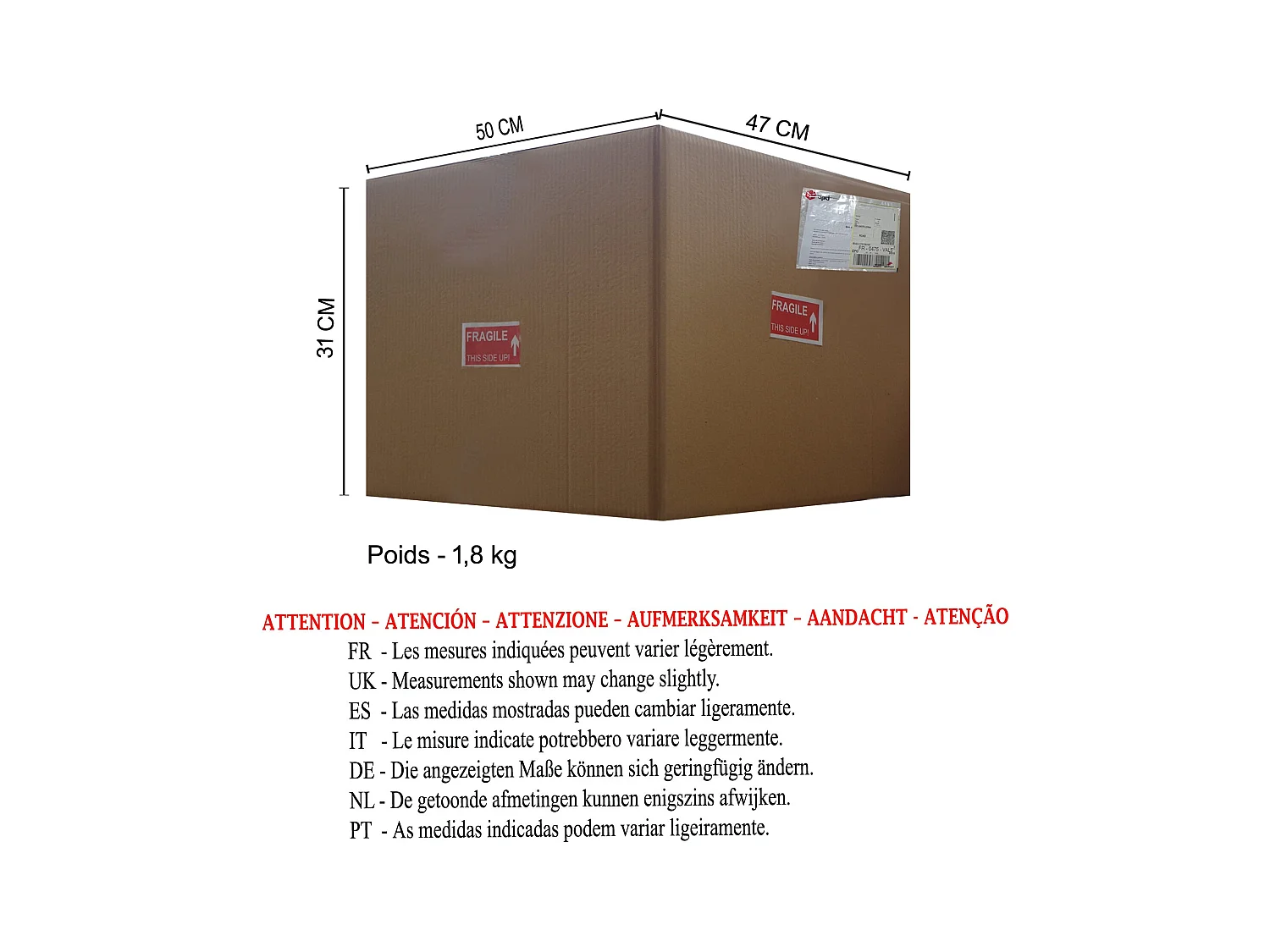 Abajur TOSEL KATITA tecido certo branco D18 x  H35  cm