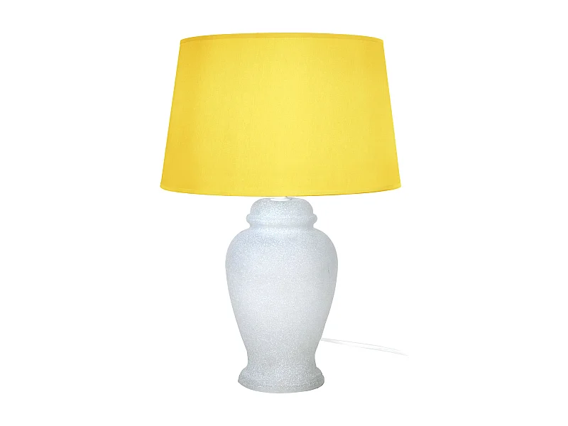 Lámpara de Mesa  TOSEL ,vidrio,Blanco  ,A19xD16,5xP16,5cm