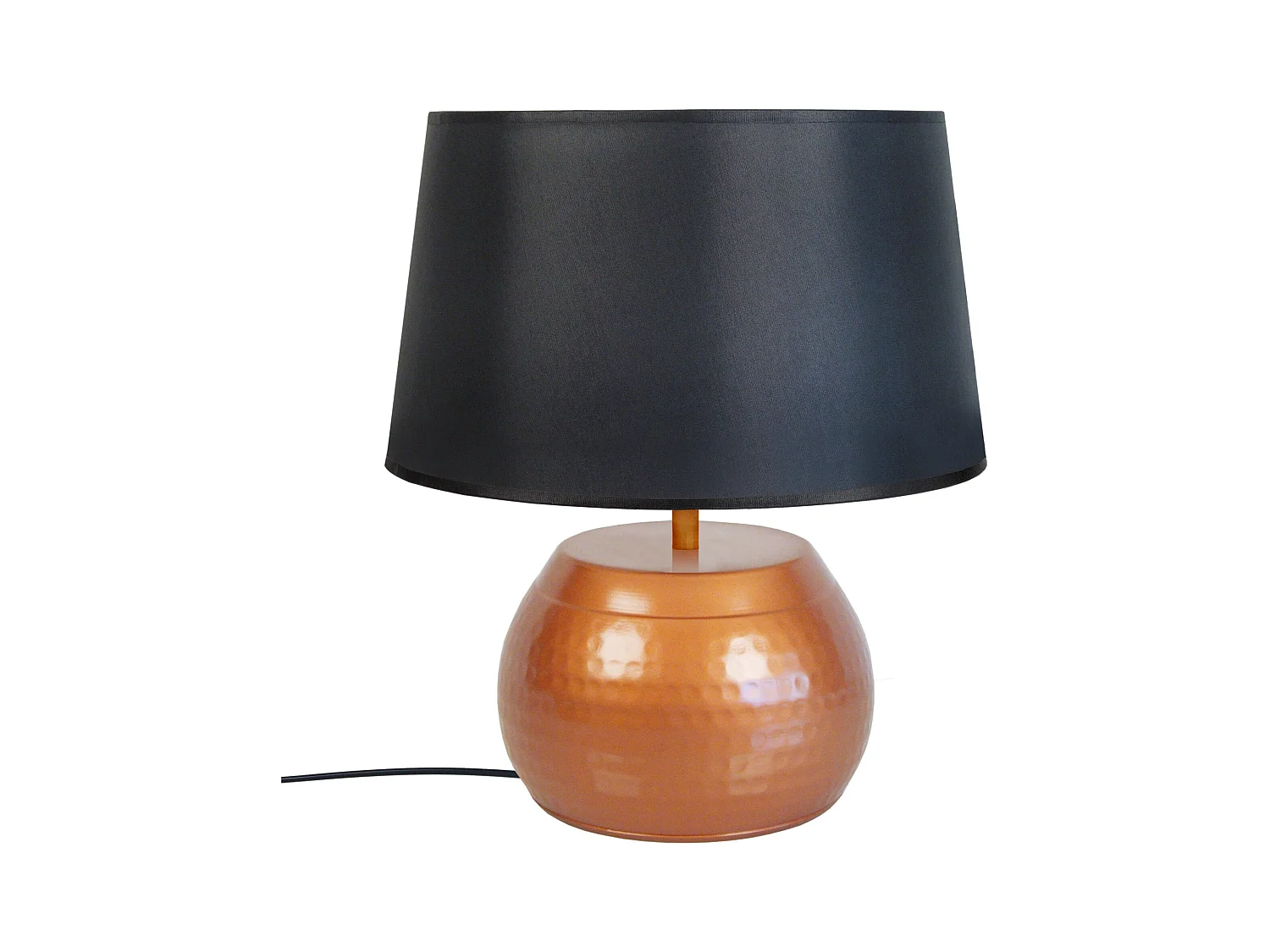 Lampe de Chevet TOSEL ,métal,Cuivre ,H37xD30xP30cm