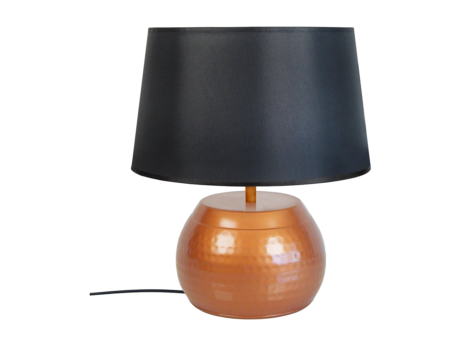 Lampe de Chevet TOSEL ,métal,Cuivre ,H37xD30xP30cm