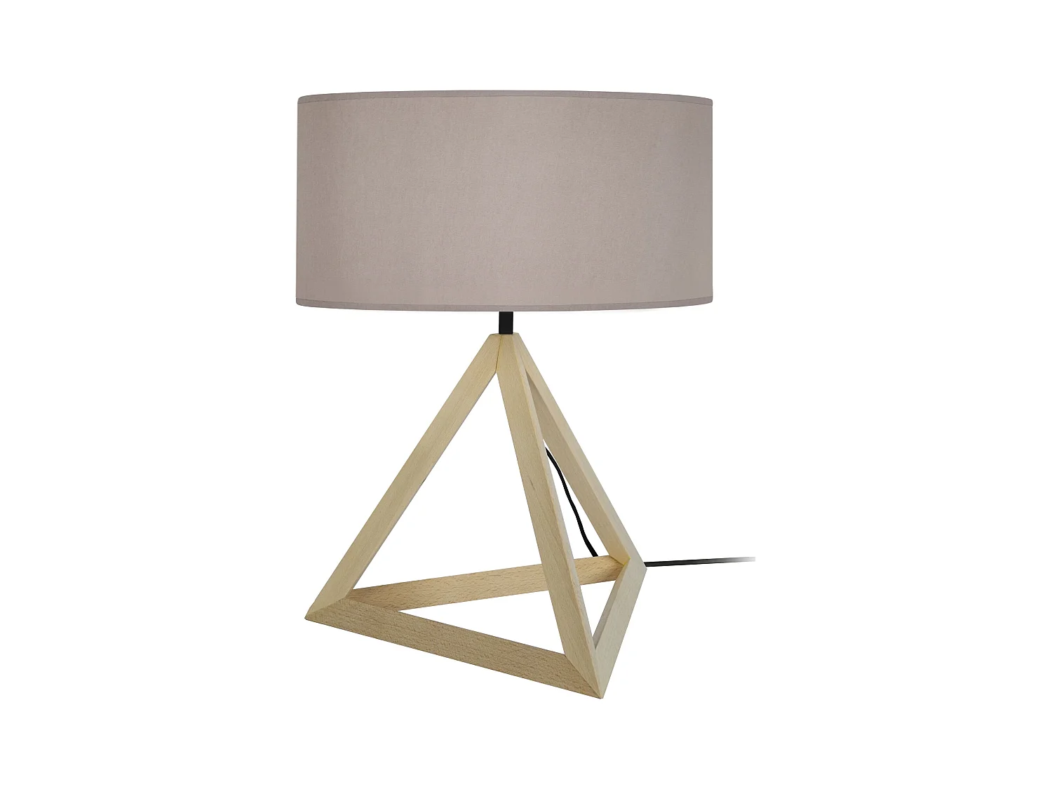 Lampe a Poser TOSEL ,bois,Blanc   ,H48xD35xP35cm