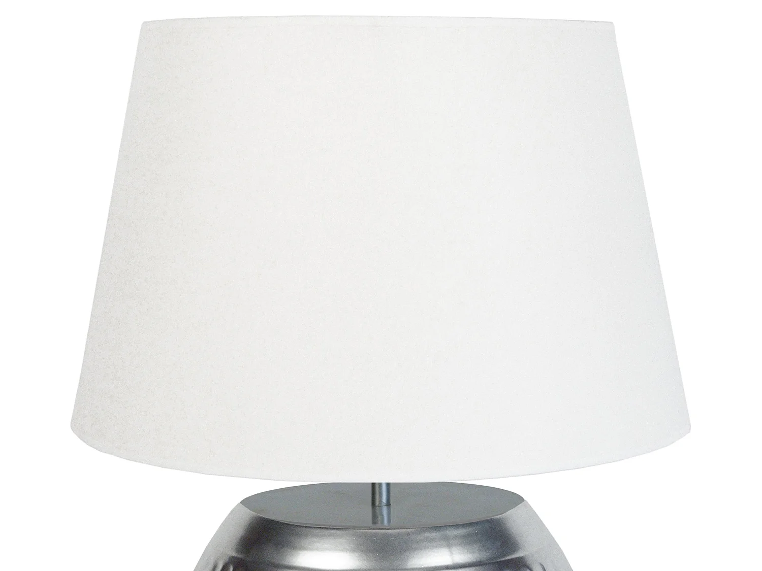 Lampada da tavolo globo metallo cromo CALCUTA bianco  D40cm