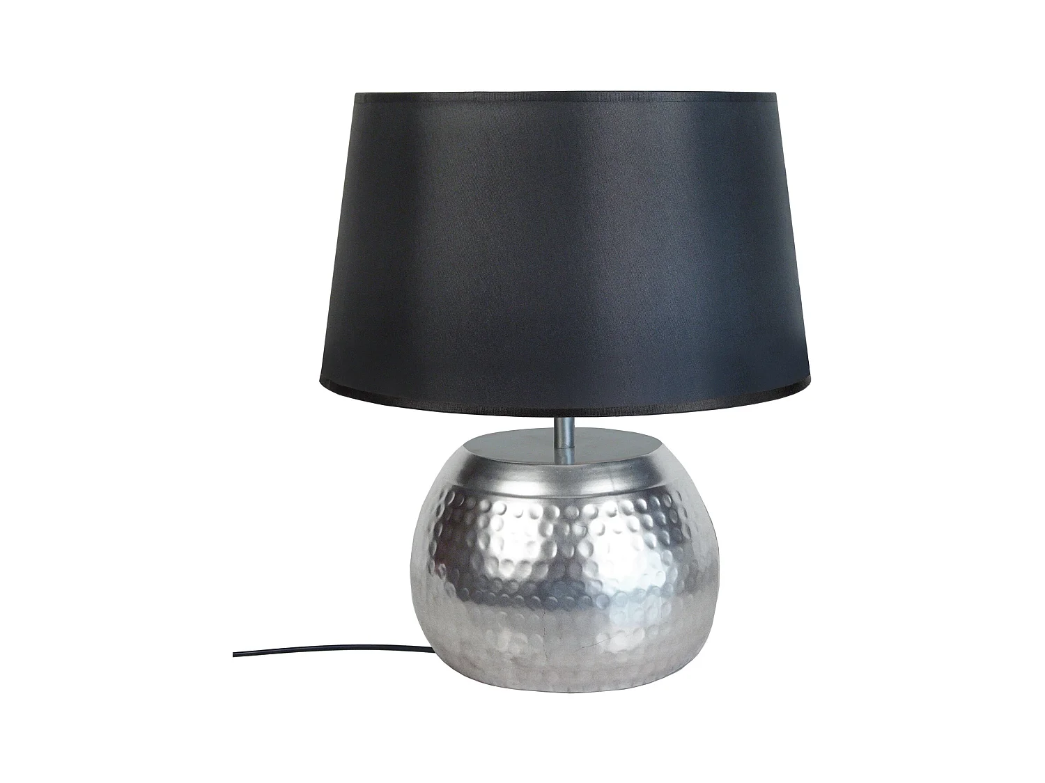Lampe de Chevet TOSEL ,métal,Chrome,H37xD30xP30cm