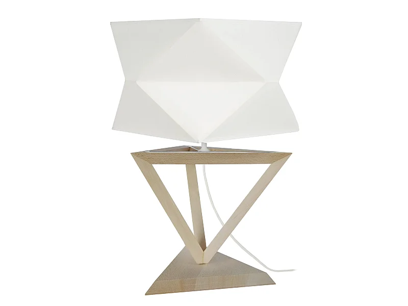 Abajur TOSEL BOIS CONE lâmpada decorativa cônico Verde D11 x  H18,5  cm