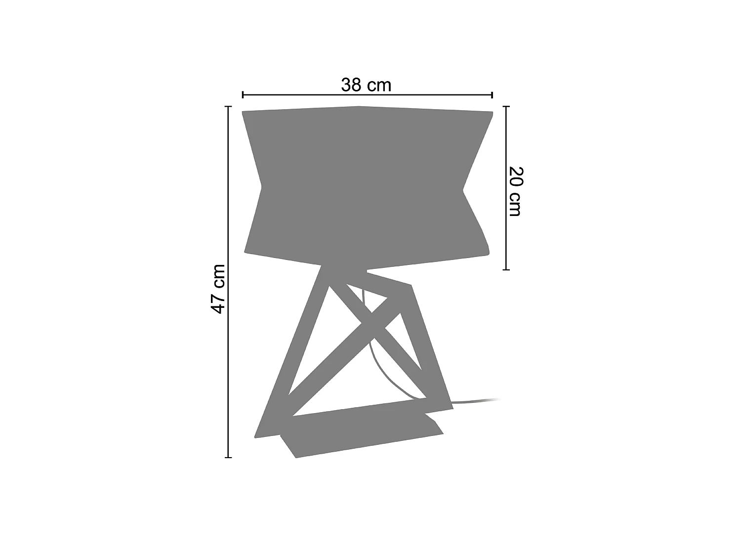 TÉTRAÈDRE 2T - Lampe a poser géométrique bois naturel et blanc