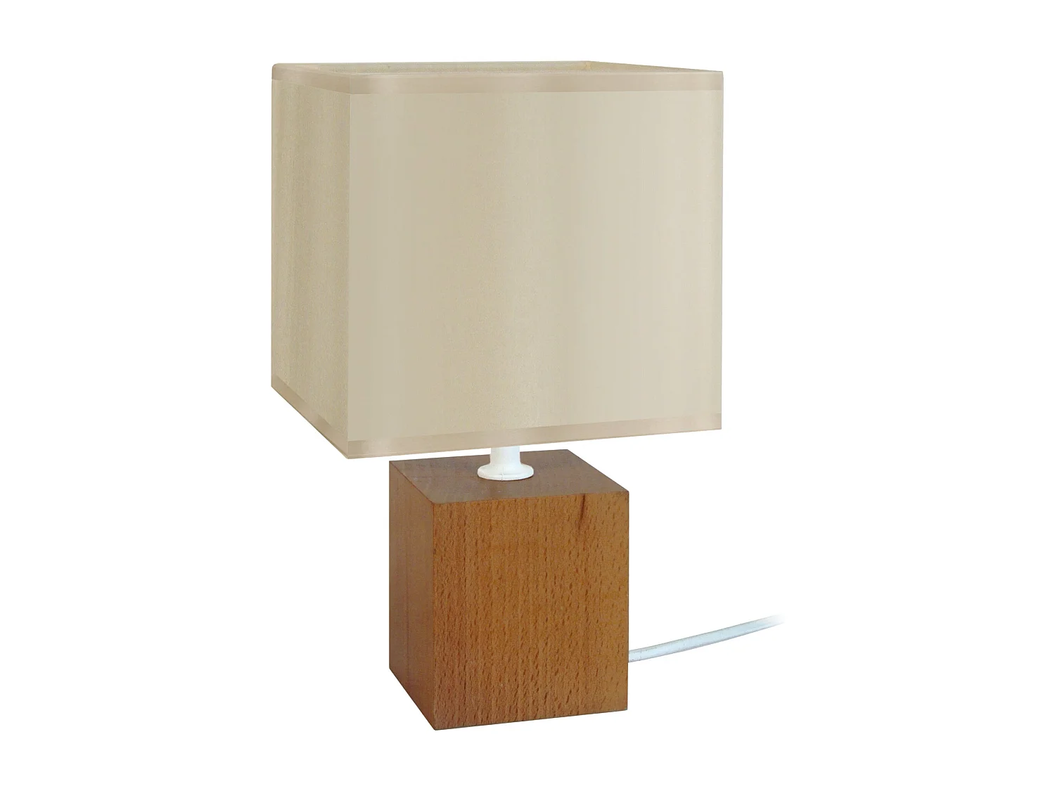 Candeeiro de sala TOSEL PADUA tecido oval branqueado D40 x  H53  cm