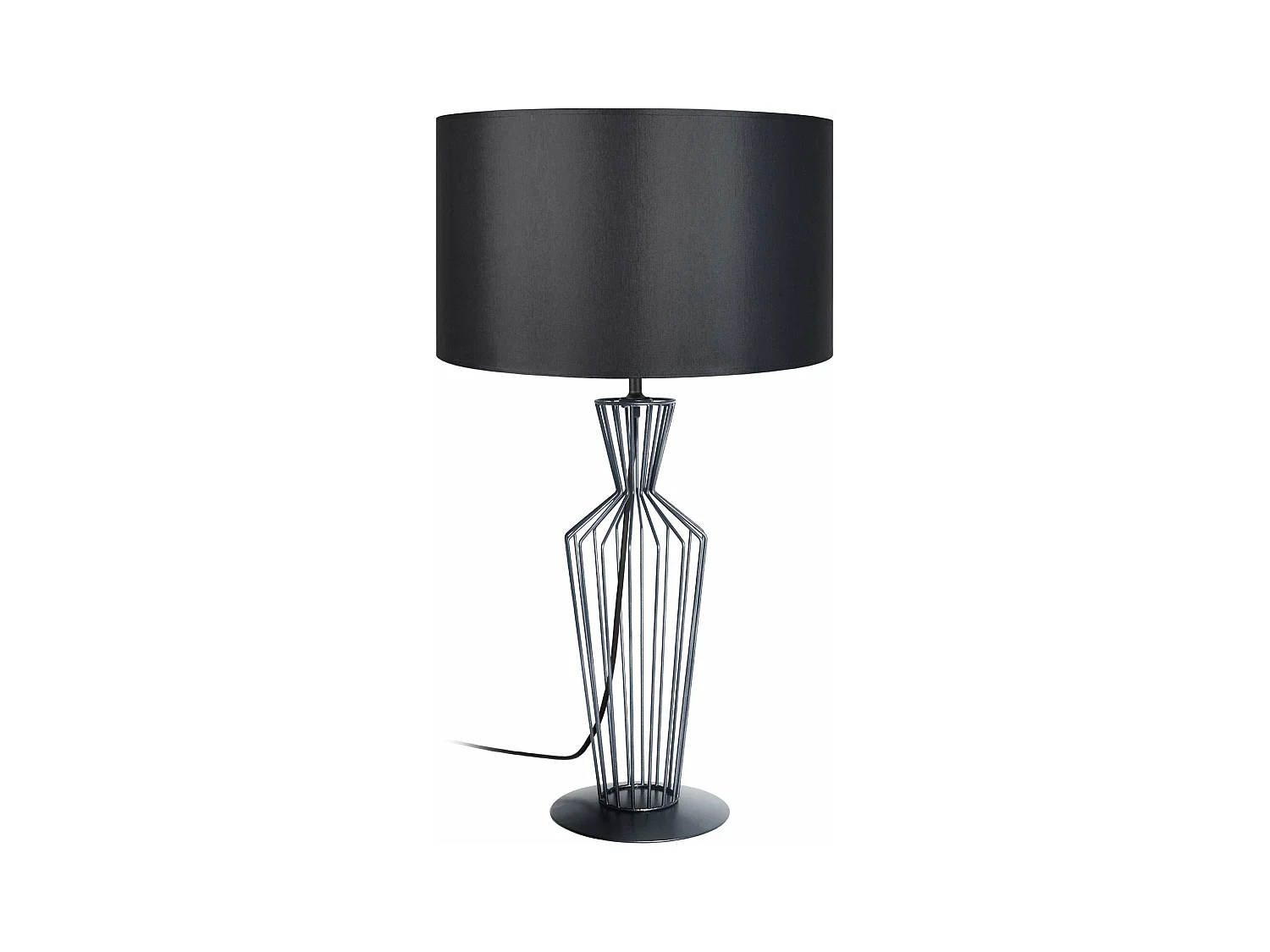 Lampe de salon filaire métal  anthracite 66 cm.