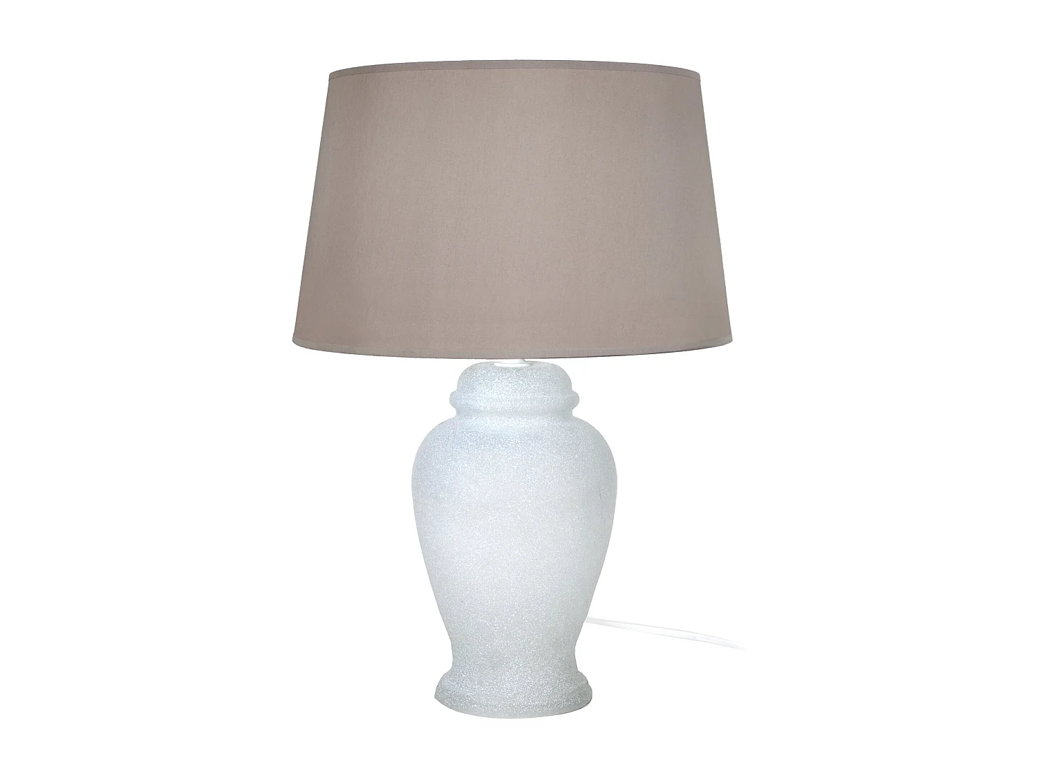 Lámpara de Mesa  TOSEL ,vidrio,Blanco  ,A42xD30xP30 cm