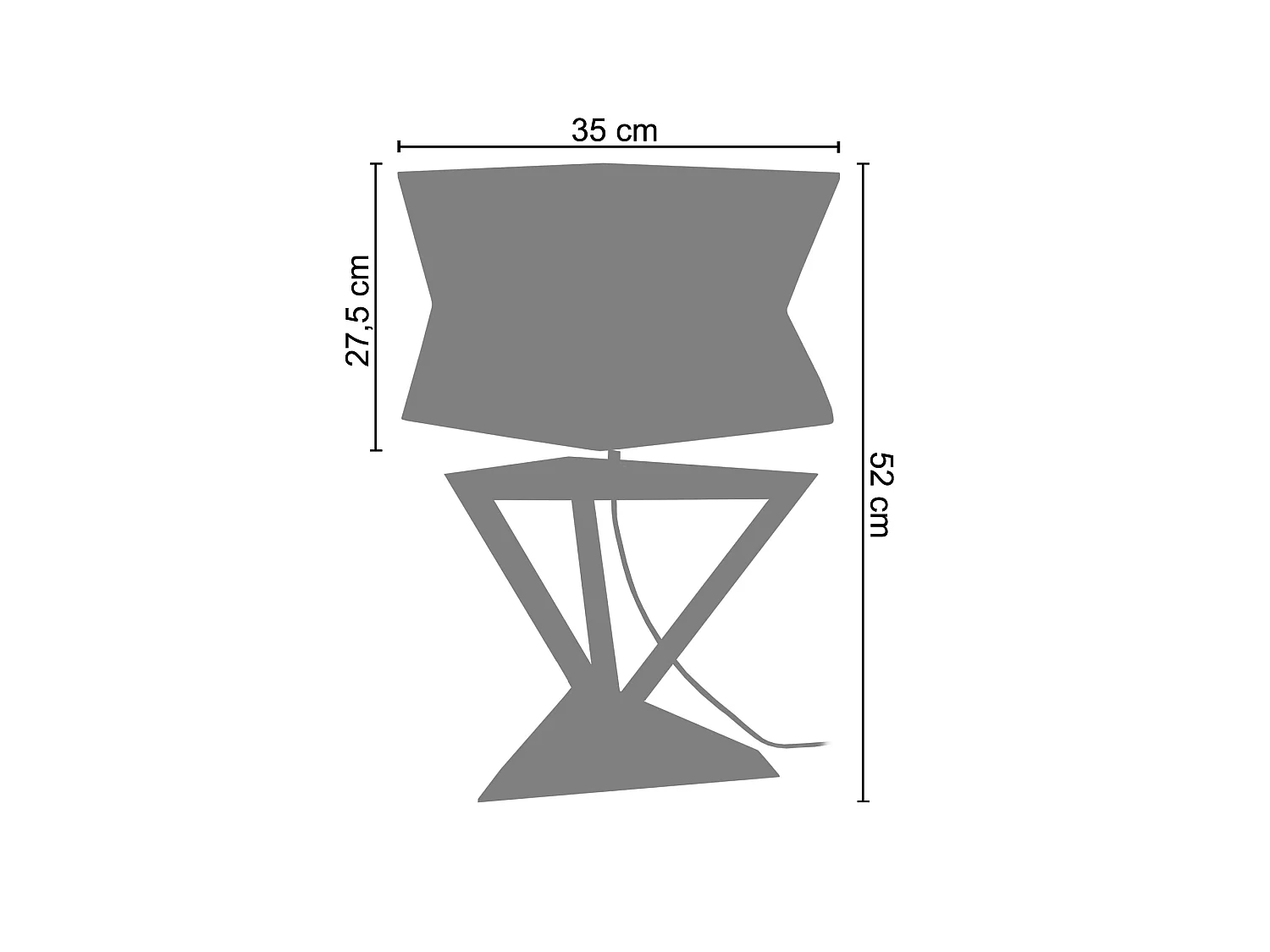 TÉTRAÈDRE 3A - Lampe a poser géométrique bois blanc et noir