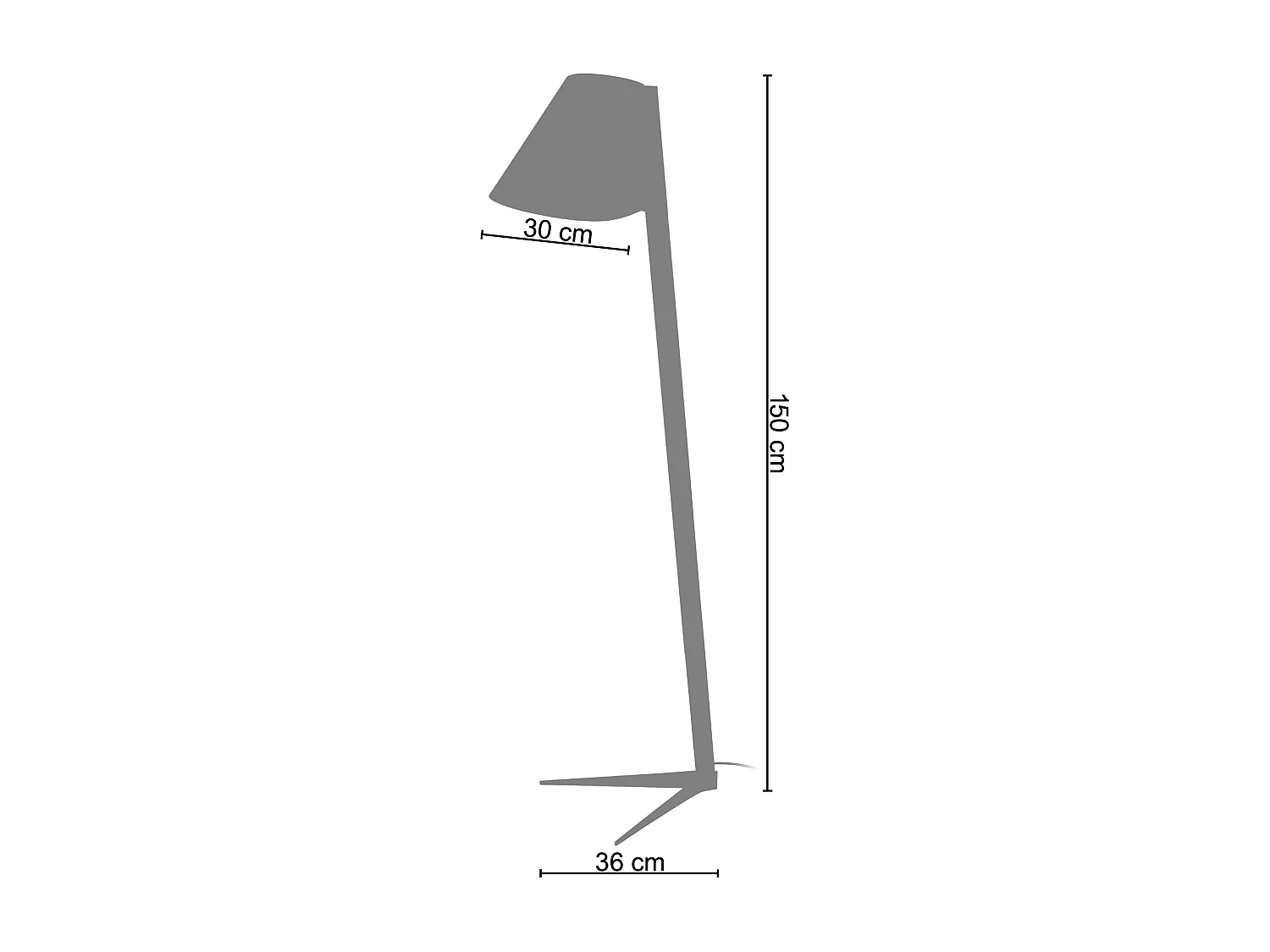 Lampadaire colonne bois  métal blanc 150 cm.