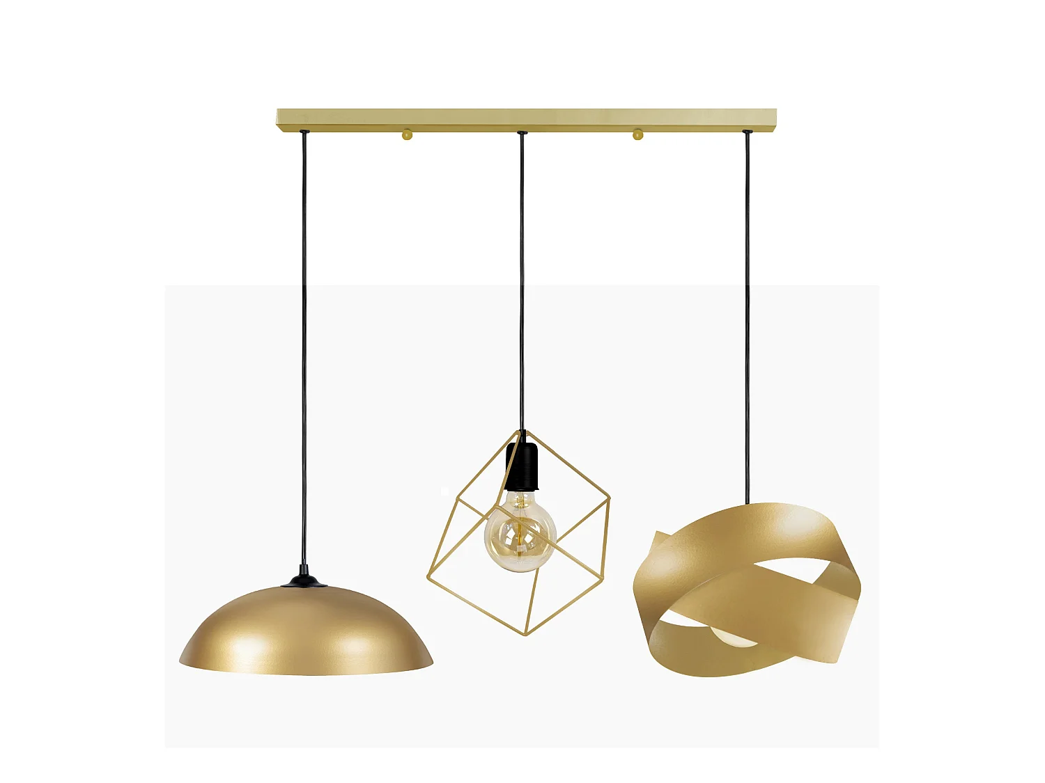 Lustre TOSEL ,métal,Doré ,H 90xD30x P 90cm