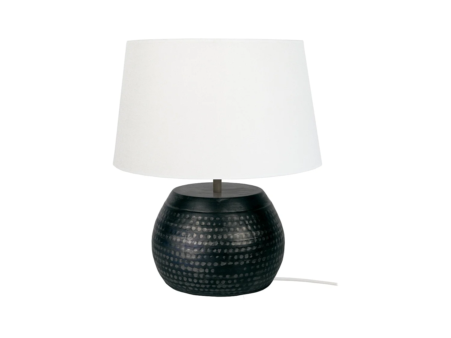 Lampe de Chevet TOSEL ,métal,Noir ,H37xD30xP30cm