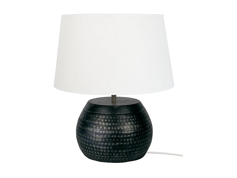 Lampe de Chevet TOSEL ,métal,Noir ,H37xD30xP30cm