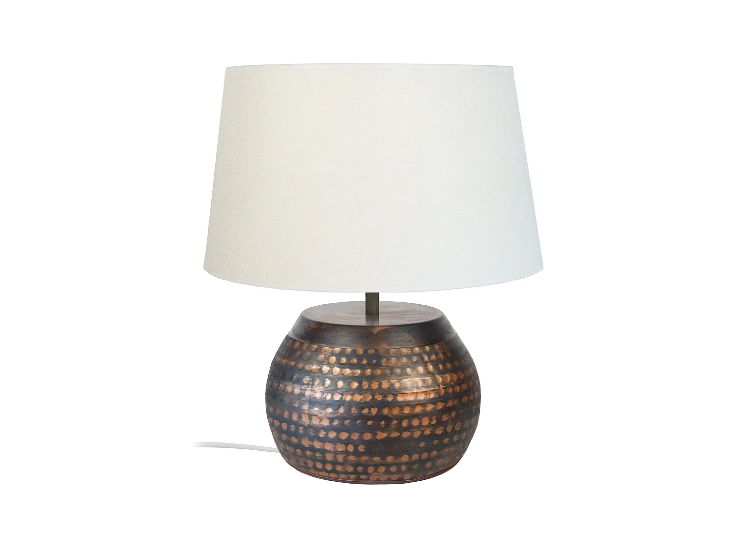 Lampe de Chevet TOSEL ,métal,Noir ,H37xD30xP30 cm