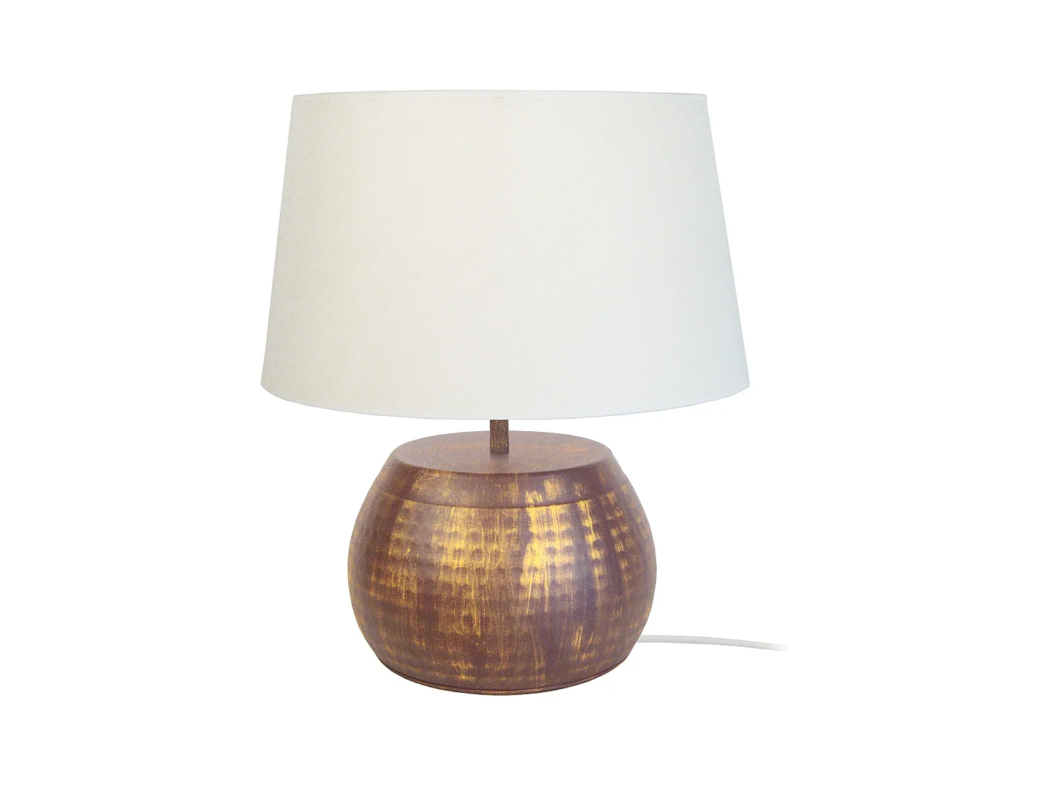 Lampe de Chevet TOSEL ,métal,Marron,H37xD30xP30 cm