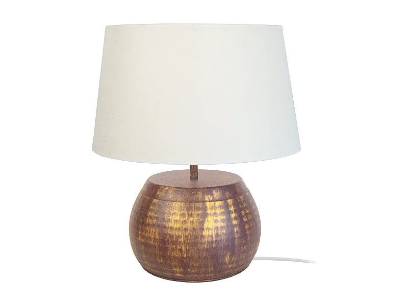 Lampe de Chevet TOSEL ,métal,Marron,H37xD30xP30 cm