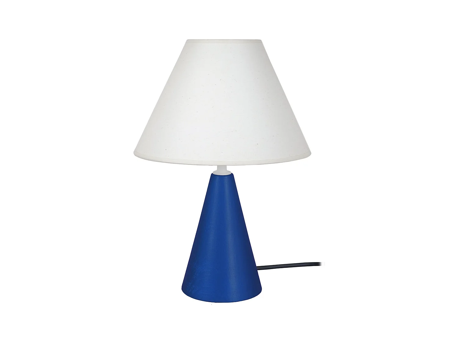 Lampe de Chevet TOSEL ,bois,Bleu,H32xD22xP22cm