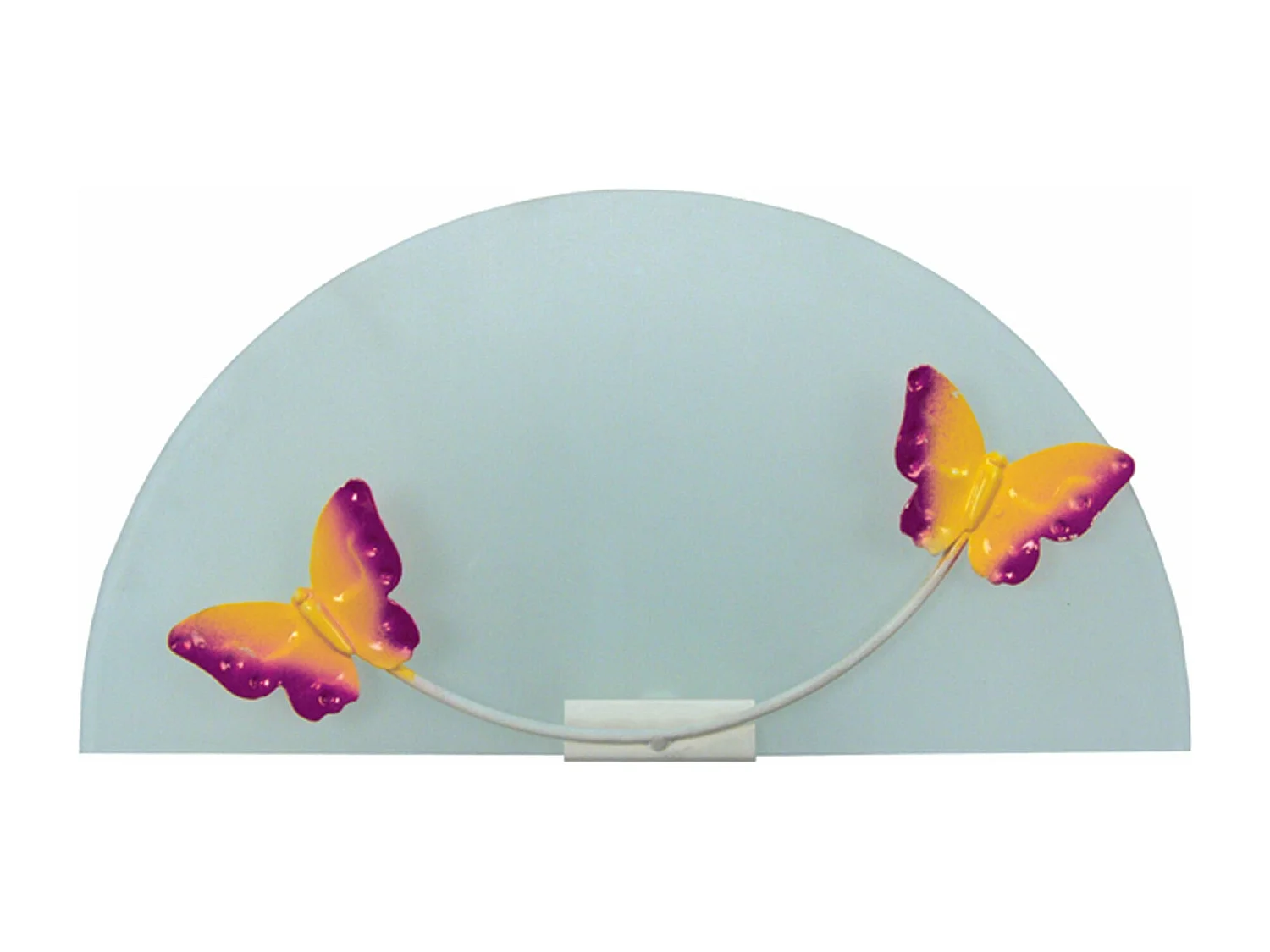 Applique enfant métal,verre orange violet orange noir 16 cm.