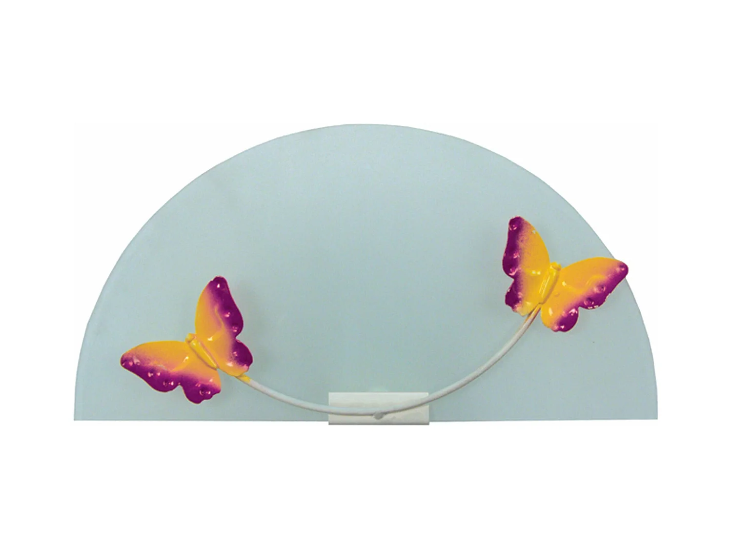 Applique enfant métal,verre orange violet orange noir 16 cm.