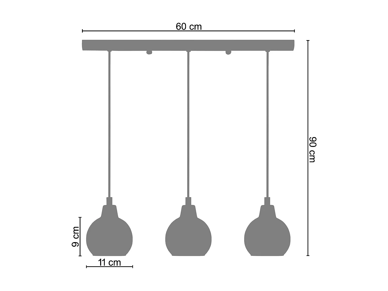 Lustre TOSEL ,métal,Aluminium,H 90xD60x P 60cm