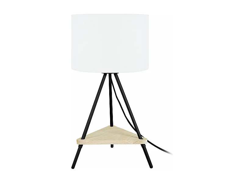 Candeeiro de sala TOSEL SVALBARD BIG tecido cilindro vidro D35 x  H53  cm