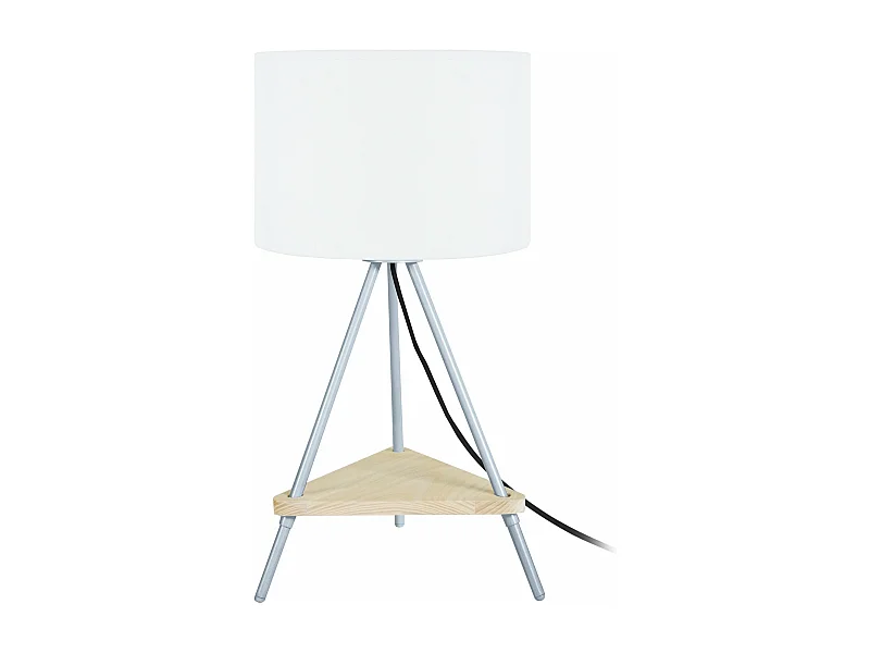 Candeeiro de mesa TOSEL SVALBARD MIDIUM tecido cilindro lilás D30 x  H50  cm