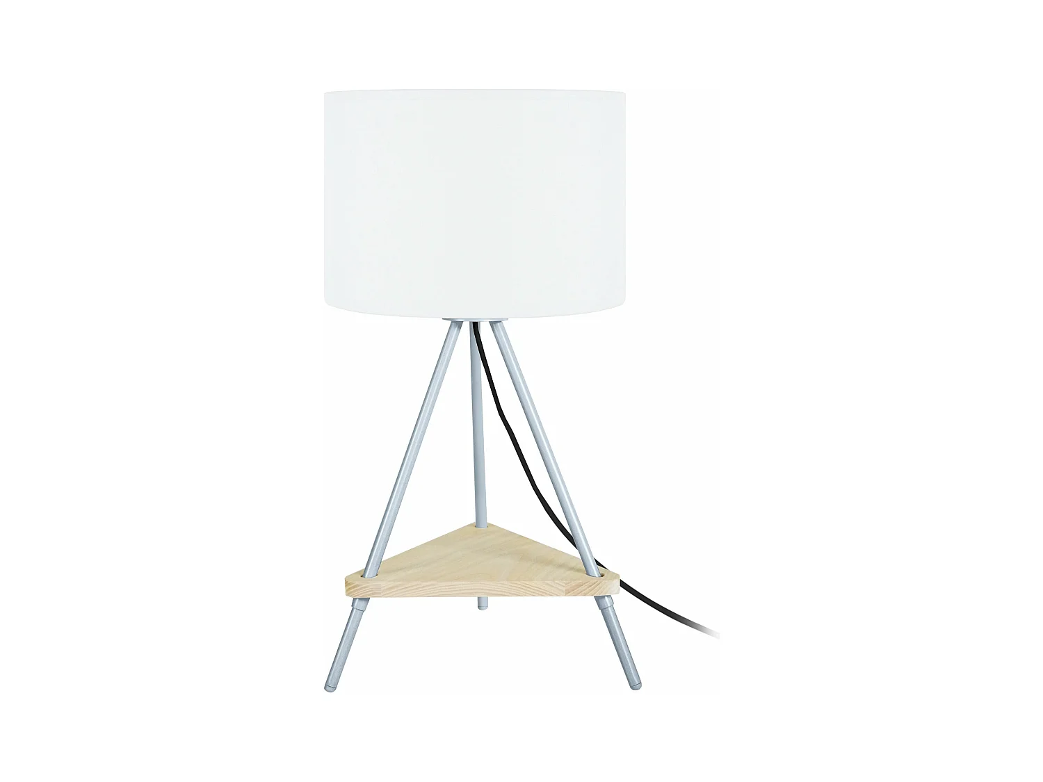 Lampe de chevet droit métal  aluminium 47 cm.