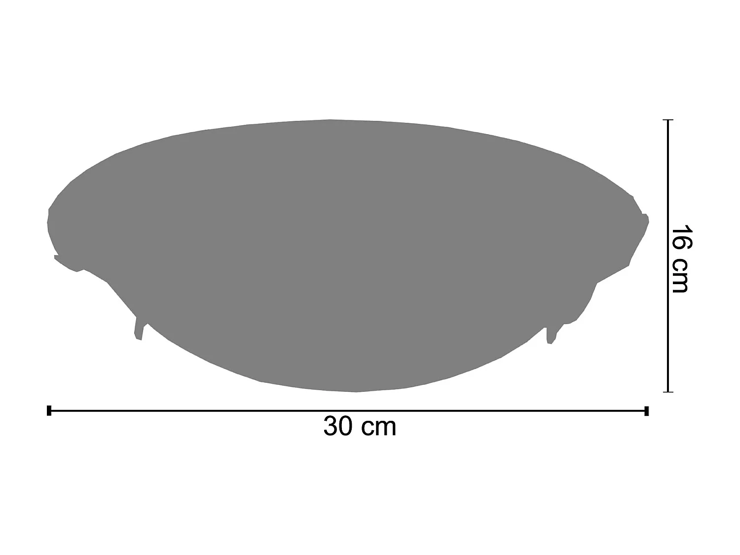 Applique 25cm. verre satiné