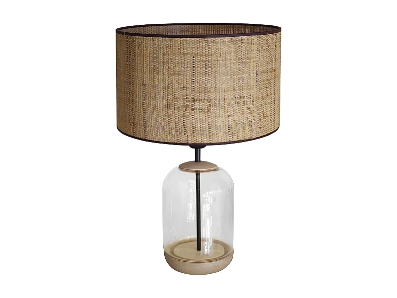 Cabndeeiro de escritório TOSEL FARUM metal cúpula vermelho D20 x  H47  cm